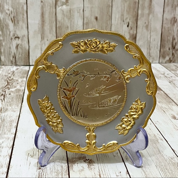 Vintage Chokin Art Japan 5” Musical Plate plays Memory - Picture 13 of 14